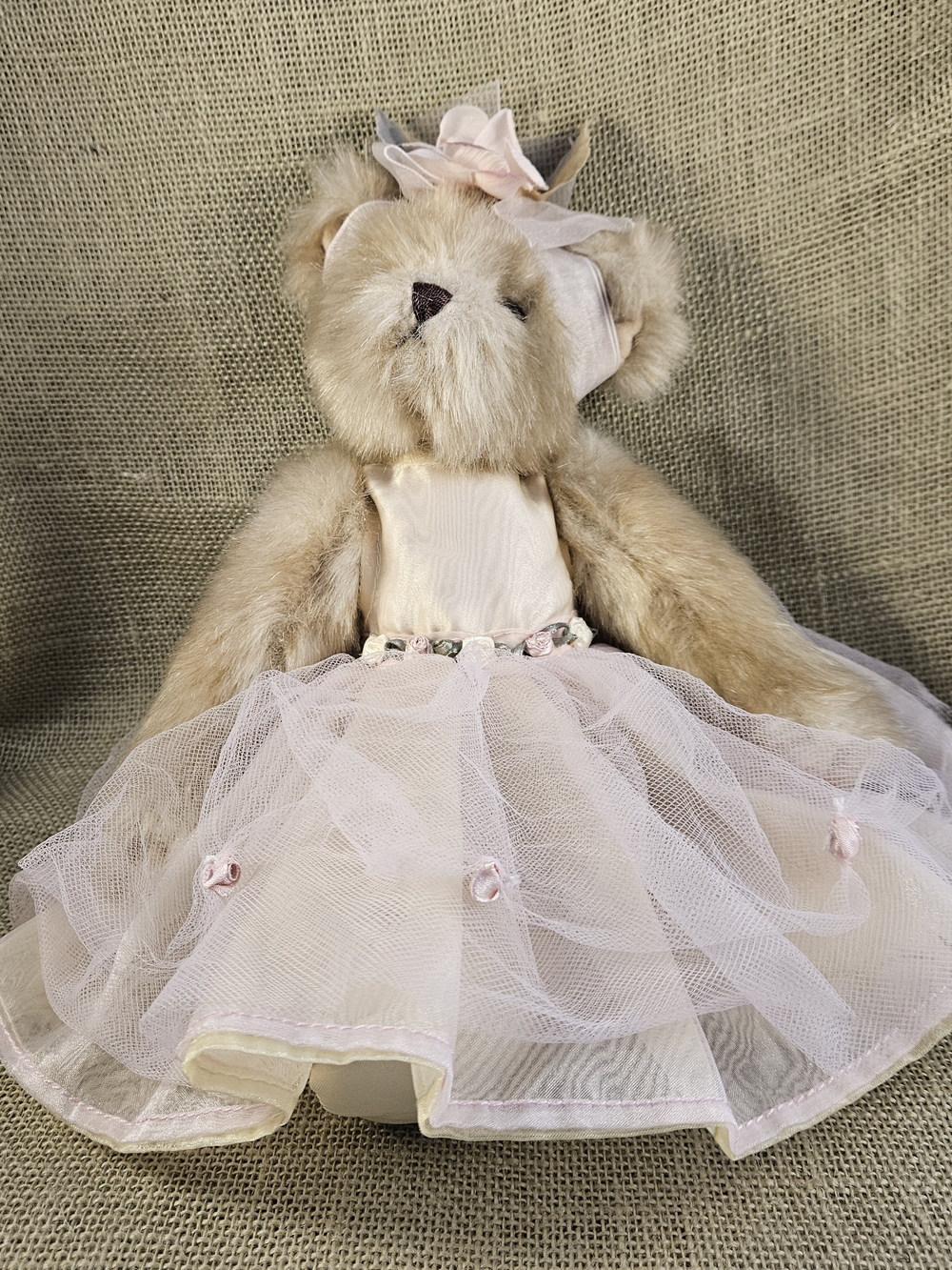Bearingtin Collection Ballerina Bear Tippy Toes Plush Soft Pink Poseable